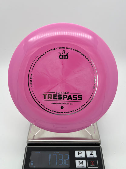 Dynamic Discs Supreme Trespass First Run